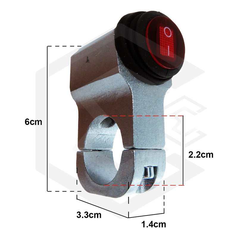 Switch Para Moto Interruptor Universal Luces Un Paso Con Luz