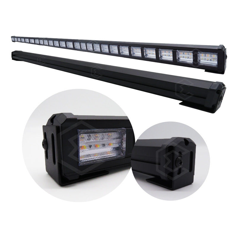 Barra 432 Led 19 Funciones 24 Módulos Bicolor Estrobo 12-24v
