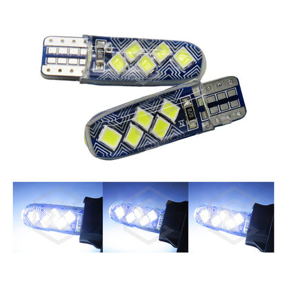 Par De Focos De Pellizco T10 10 Leds Smd Silicón Mosaico 12v