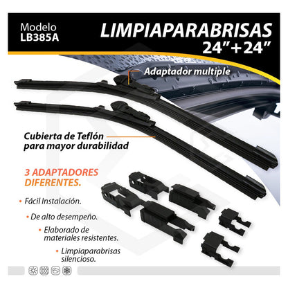 Pluma Limpiaparabrisa Tipo Banana Auto Camión Varias Medidas