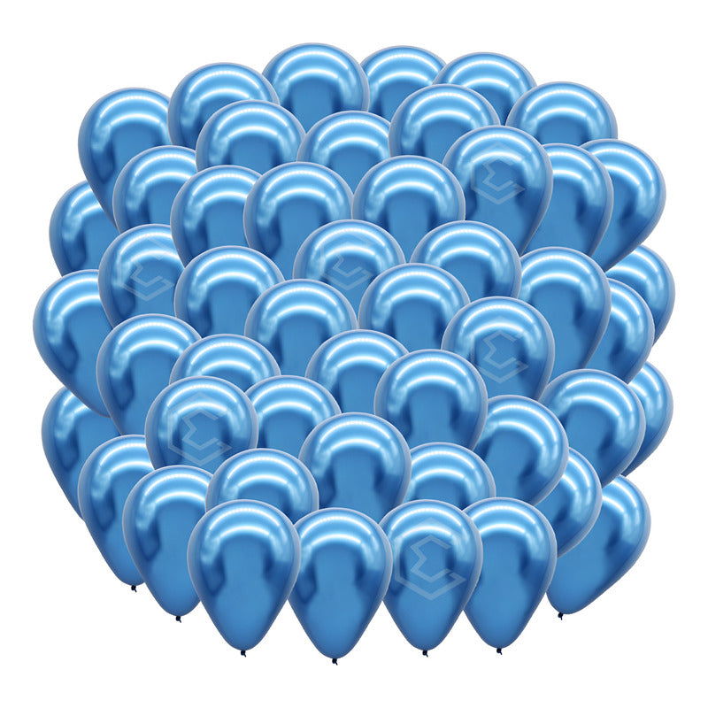Bolsa 100 Globos Azul Cielo Metalizado #5 Fiesta Boda Latex Azul Cielo Metalizado