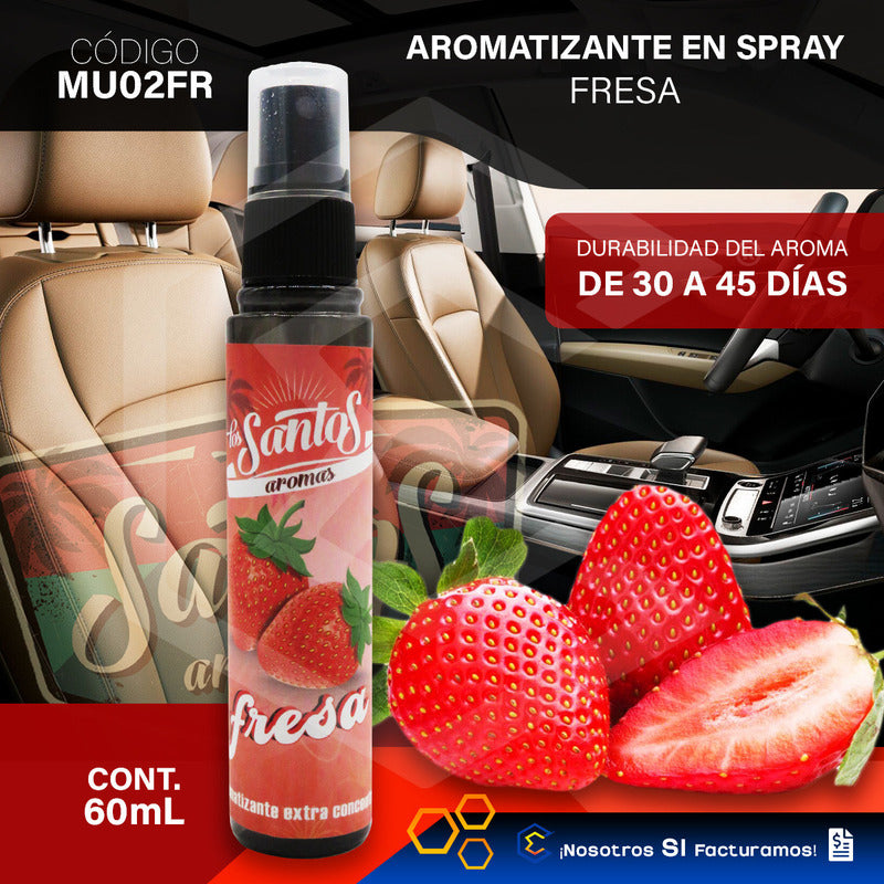 2 Aromatizante Botella Spray Liquido 60ml Auto Casa Ambiente