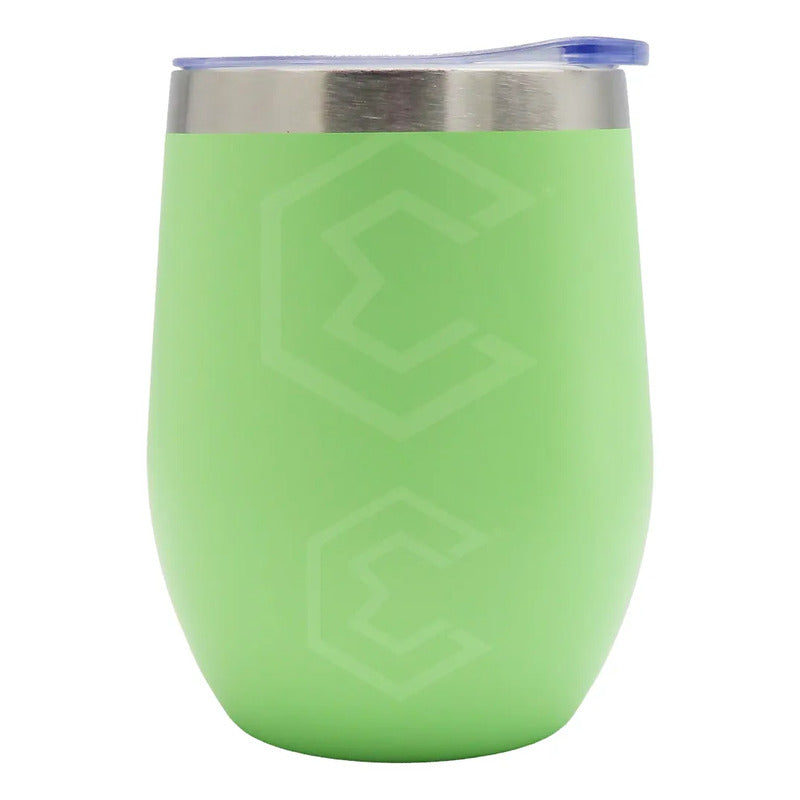 Termo Vaso Whiskero Personalizado Nombre O Logo Láser 12oz Verde