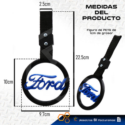 Tiron Ford Jdm Tsurikawa Strap Remolque Gancho Decorativo
