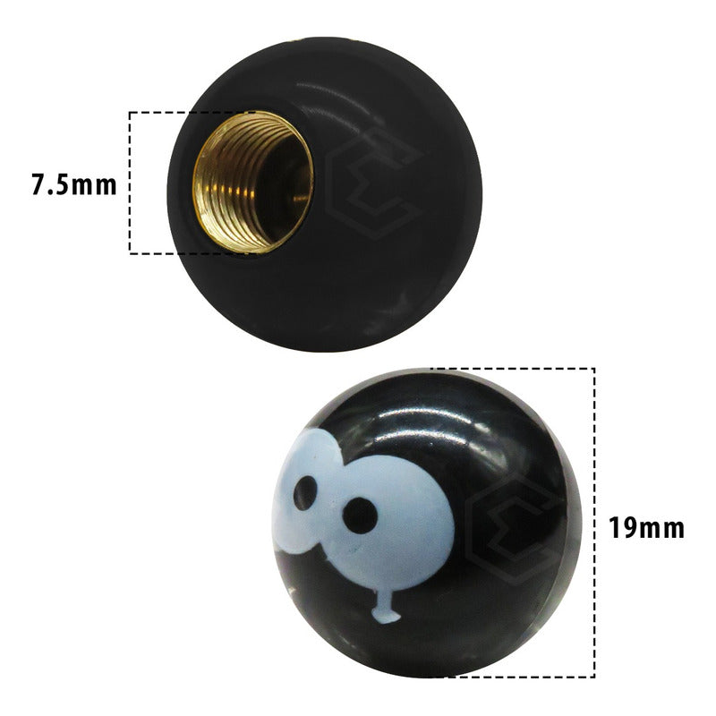 Kit 4 Tapones Cubre Pivote Válvula Emoji Caritas Auto Moto