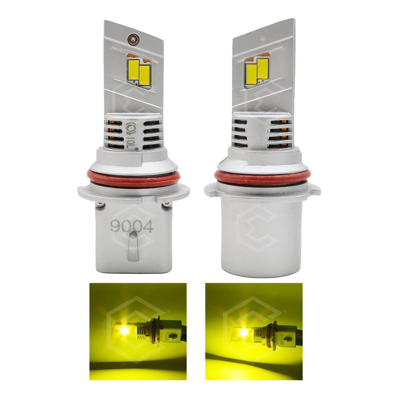 Kit Focos 24 Led Csp Ambar 9004 Ventilador Alta Y Baja 31.8w 9004 Ambar