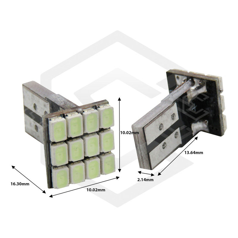 Par De Focos De Pellizco 12 Leds Luz Interior Alta Intencida