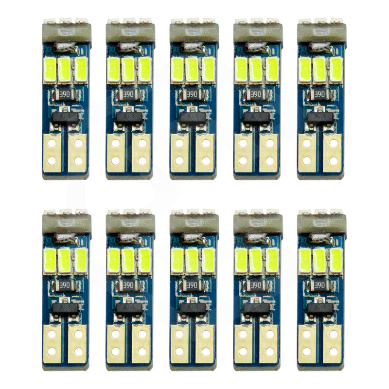 Kit 10 Focos De Pellizco T5 9 Hiper Leds Cluster 2721 1w 12v