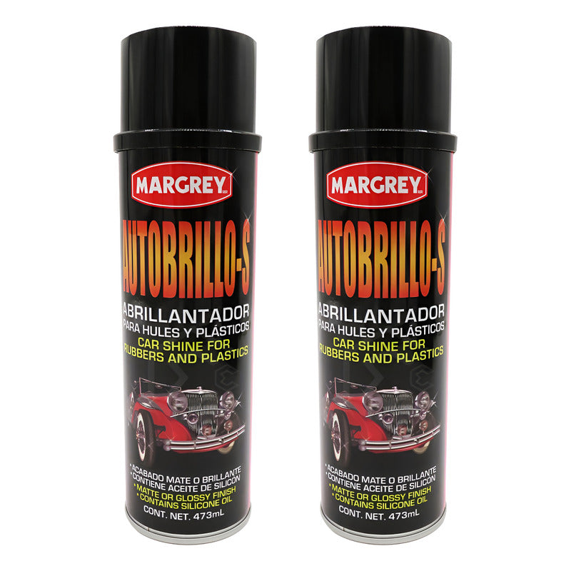 2 Abrillantador Plasticos Autobrillo S Aerosol 473ml Margrey Blanco