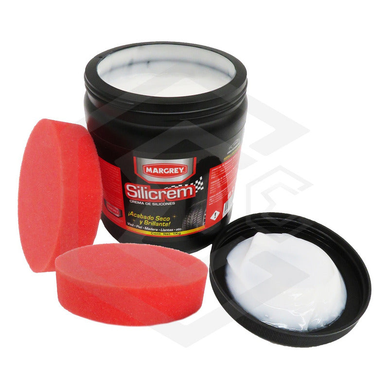 6 Silicrem 1lt Crema Silicones Tablero Llantas Abrillantador Blanco