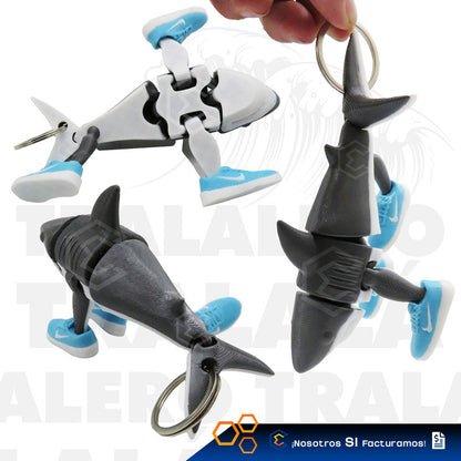 Tralalero Tralala Tiburón Con Tenis Articulado Impresión 3d