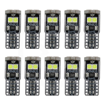 Kit 10 Foco Pellizco T10 Canbus W5w 194 168 2825  No Error 9