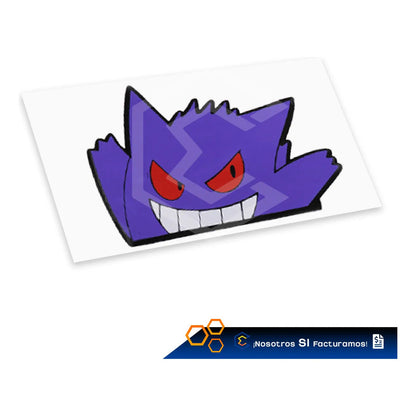 2 Calcomanía Gengar Pokemon  Vinil Auto Moto 20cmx13cm