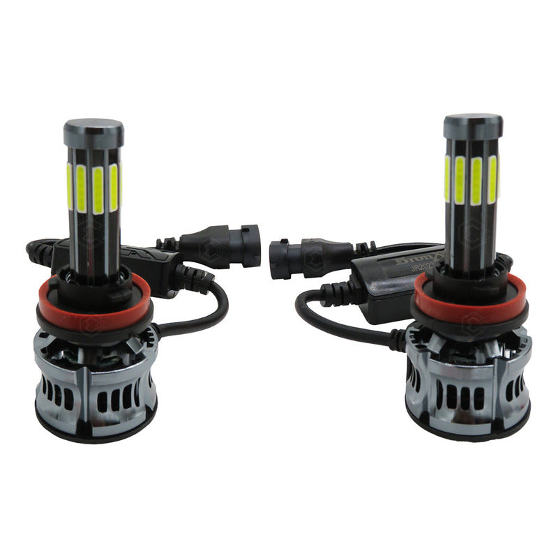 Kit Focos H8/h9/h11 Led Cob 10 Caras Ventilador Alta O Baja H8/h9/h11