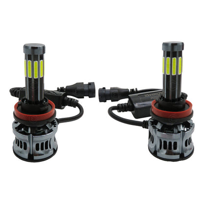 Kit Focos H8/h9/h11 Led Cob 10 Caras Ventilador Alta O Baja H8/h9/h11