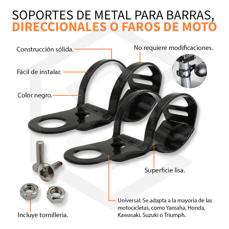 Soportes Para Direccionales O Faros Auxiliares Metal Moto