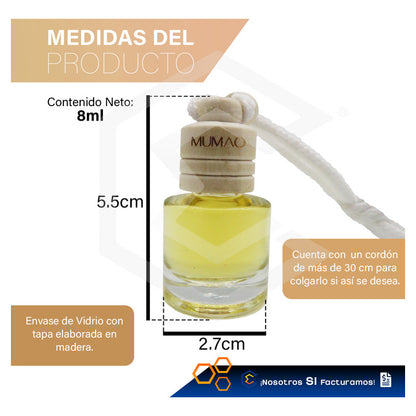 3 Aromatizante Colgante Botella 8ml Auto Casa Ambiente Mumao
