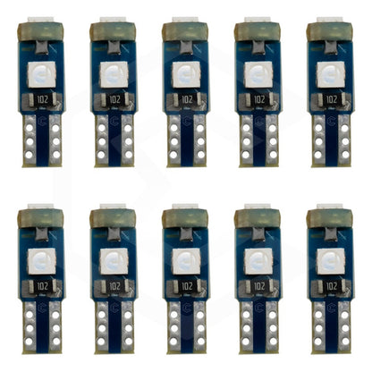Kit 10 Focos 3 Leds Tablero Mandos T5 3030 3w 12v Colores