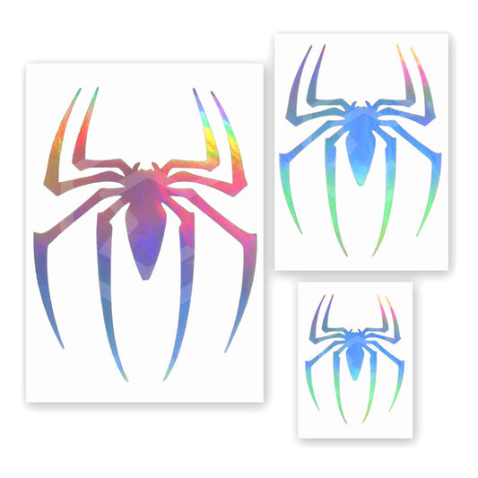 10 Calcomanía Tornasol Spiderman Araña Sticker Vinil 3 Pzas