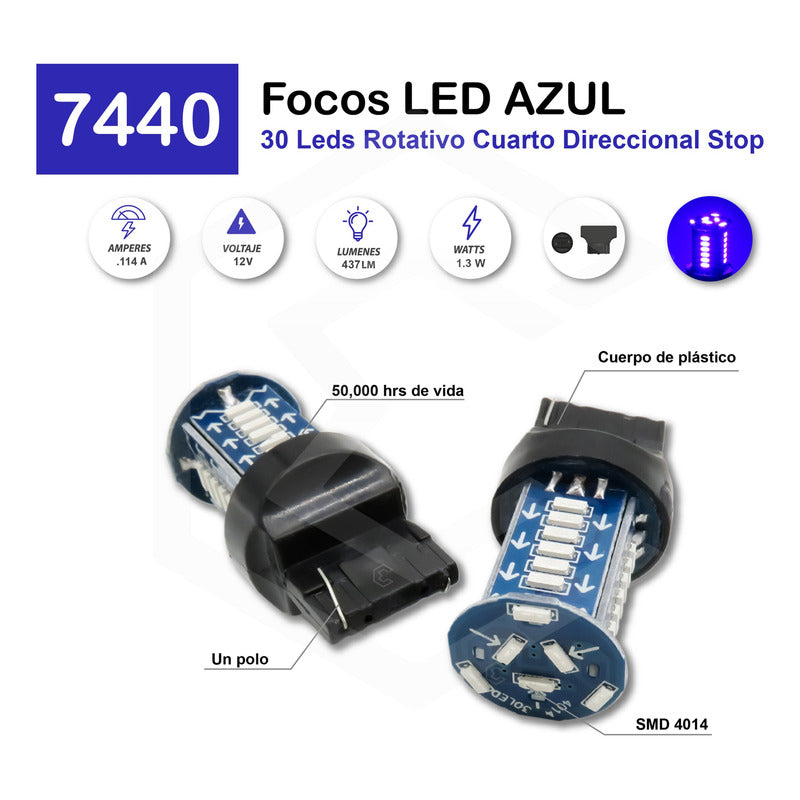 Par De Focos 1156 1157 30 Led Rotativo Estrobo Calaveras 12v