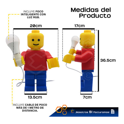 Lampara Led Bmw Escritorio Decoración Impresión 21cm 3d Petg Lego
