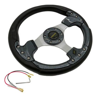 Volante Deportivo Universal De Metal Con 9 Pernos 320mm