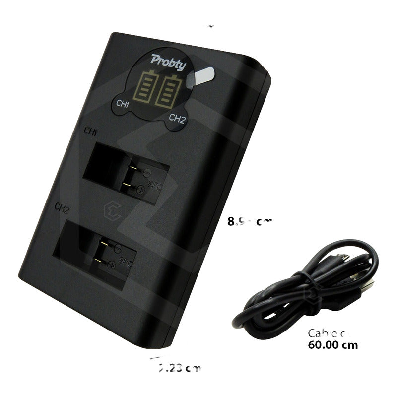 Cargador Para Bateria Gopro Max Usb Doble Entrada Indicador