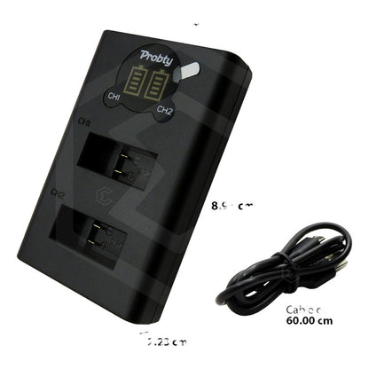 Cargador Para Bateria Gopro Max Usb Doble Entrada Indicador