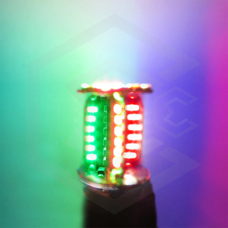 Par Focos 1157 64 Leds 4 Colores Rotativo Y Estrobo Cuartos