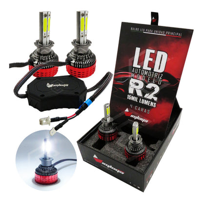 Kit 2 Focos 72 Led H3 Ventilador Alta Baja 15,000lm 12-24v H3