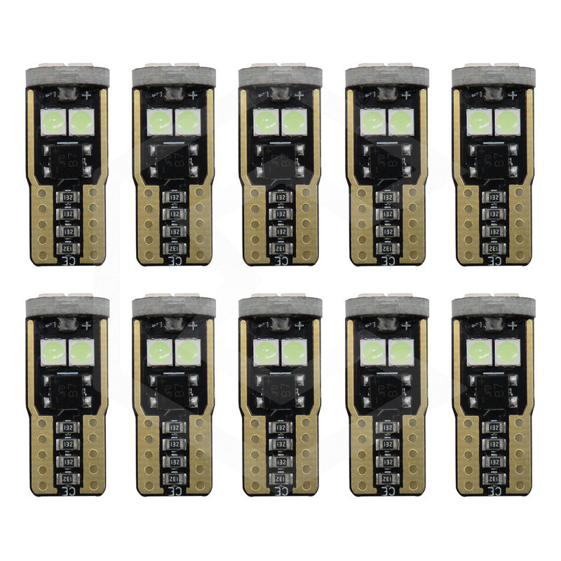 Kit 10 Foco Pellizco T10 Canbus W5w 194 168 2825  No Error 9