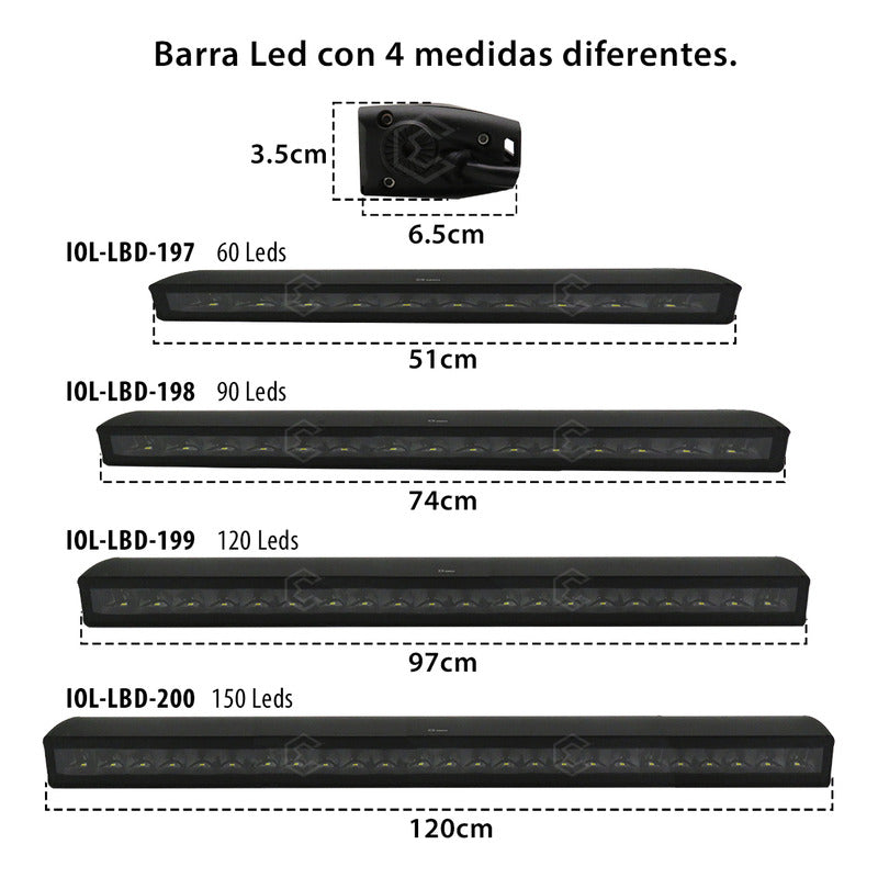 Barra 150 Led Bicolor 3 Funciones 47''' 111.7w Pulgadas 12v
