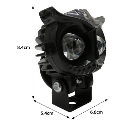 2 Faros Universal Búho 12 Hiperleds Blanco/azul 4 Funciones