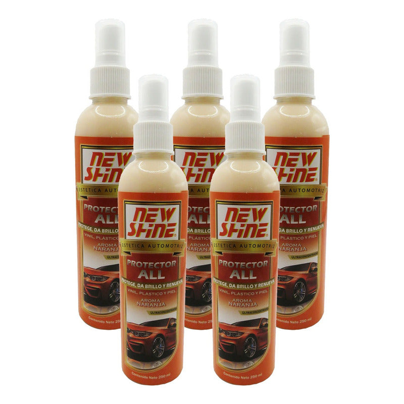 5 Protector All Brillo Renueva Vinil Plastico Piel Aromas