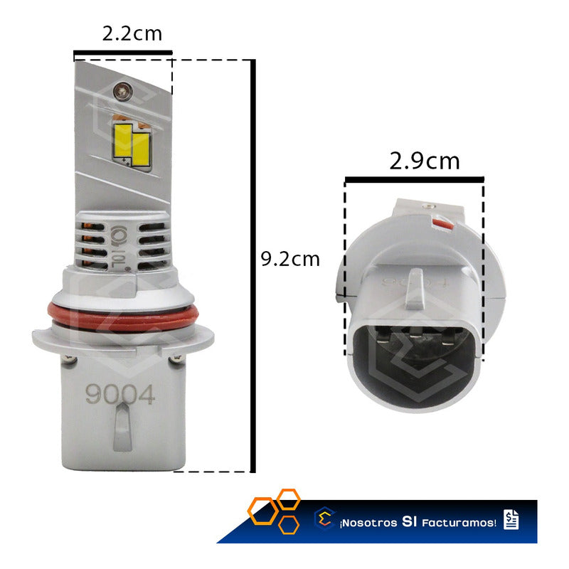Kit Focos 24 Led Csp Ambar 9004 Ventilador Alta Y Baja 31.8w 9004 Ambar