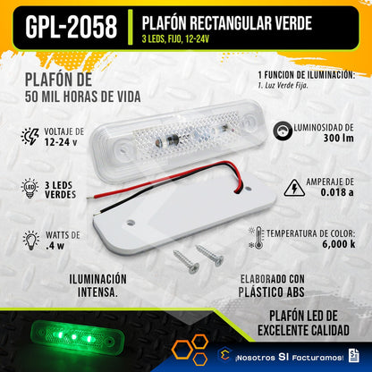 10 Plafón Cuarto Direccional Lateral Led Alta Intensidad 24v