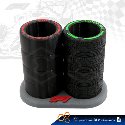 Portalápices Llantas Organizador De Escritorio F1 Pirelli 3d