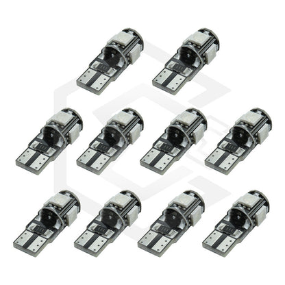Kit De 10 Focos De Pellizco T10 5  Leds 5050 Alta Potencia