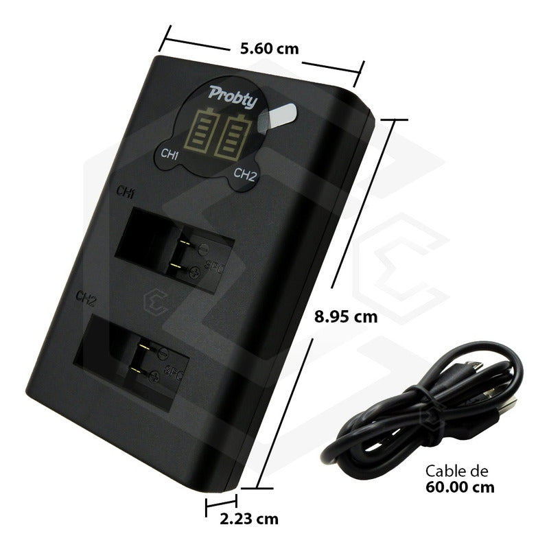 4 Pilas 1680mah + Cargador Dual Para Gopro Max 360