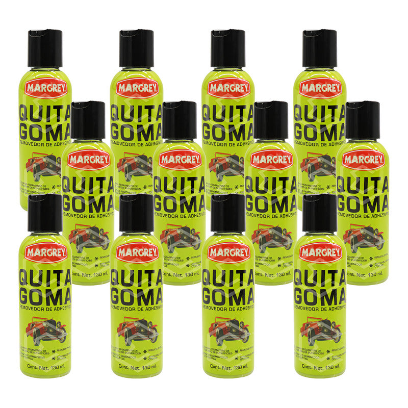 12 Removedor Adhesivo Multiuso Quitagoma Chicle 130ml Magrey