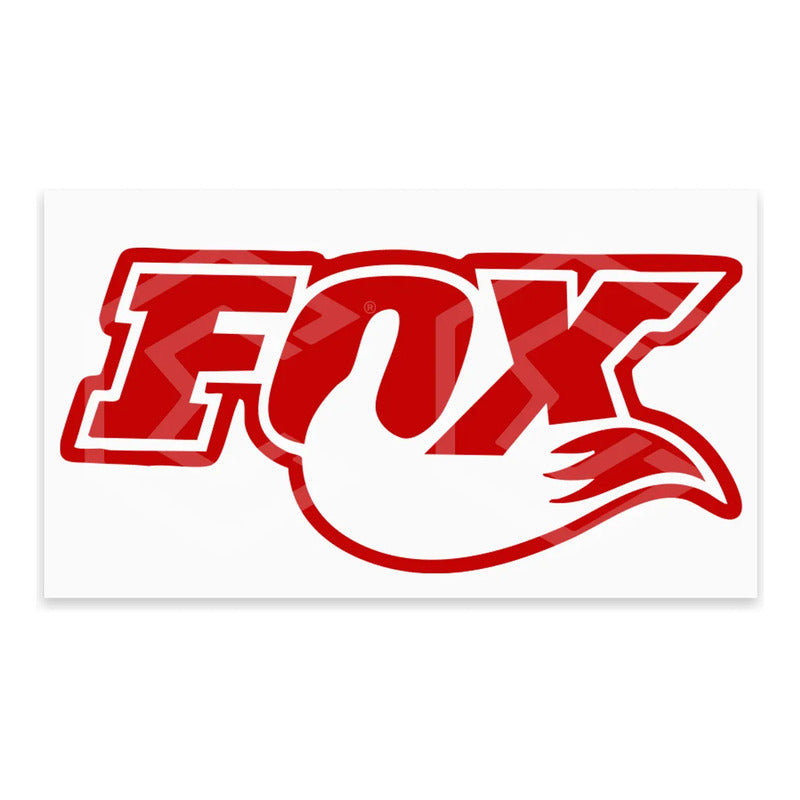 Calcomanía Fox Zorro Rojo Letras Sticker Vinil Auto 12cm