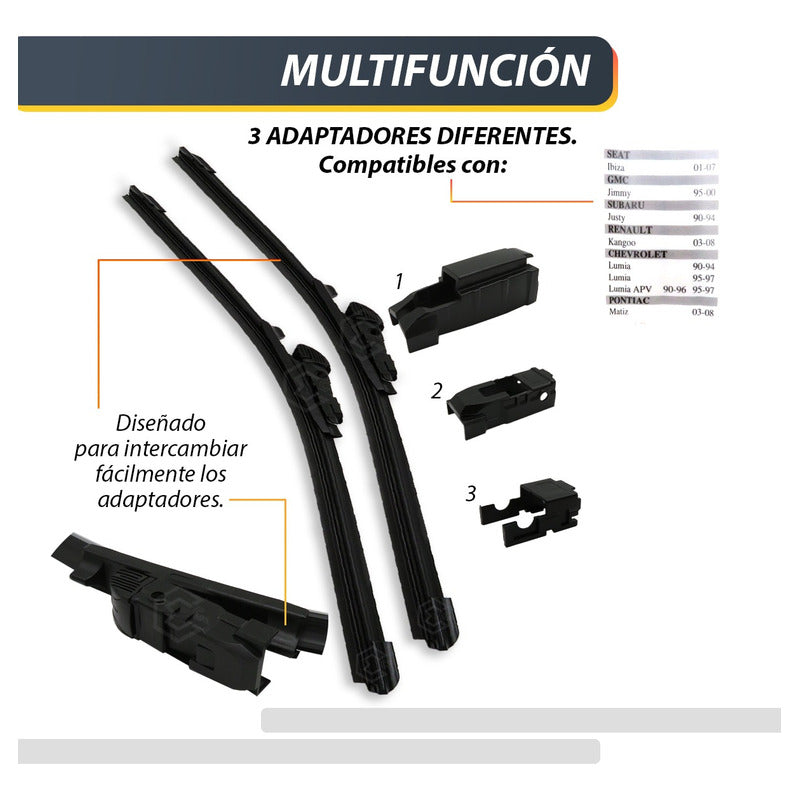 Pluma Limpiaparabrisa Tipo Banana Auto Camión Varias Medidas