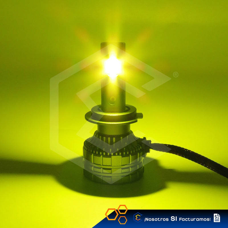Kit Focos 12led Csp Ambar H7 M65s Ventilador Alta Baja 34.9w H7 Ambar