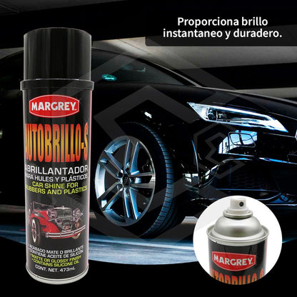 5 Abrillantador Plasticos Autobrillo S Aerosol 473ml Margrey Blanco