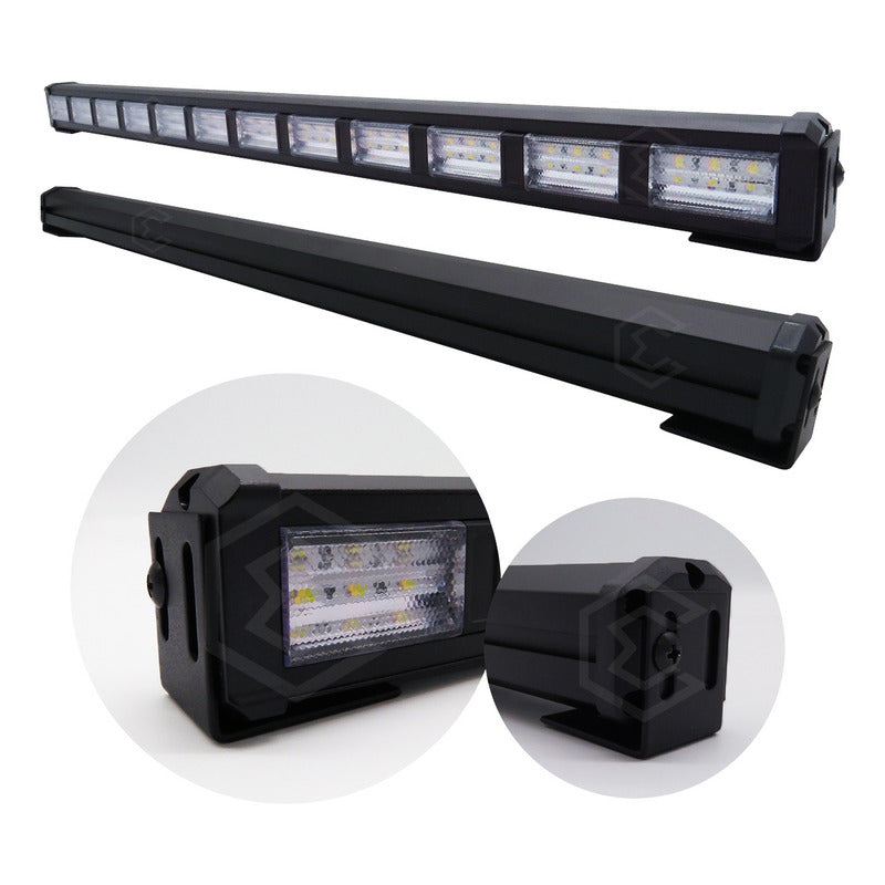 Barra 216 Led 19 Funciones 12 Módulos Bicolor Estrobo 12-24v