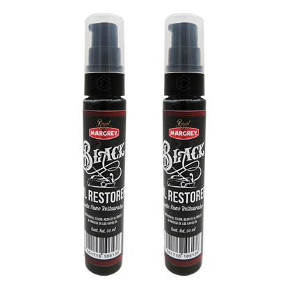 2 Restaurador De Plasticos Negros Oil Restorer 50ml Margrey