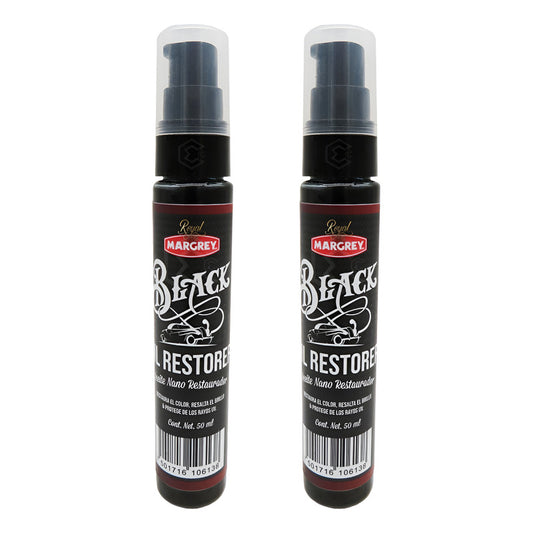 2 Restaurador De Plasticos Negros Oil Restorer 50ml Margrey