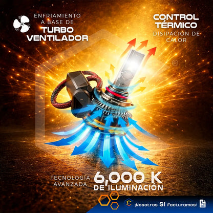 2 Focos Led Canbus Ventilador Alta O Baja 28,000lm 71w 9-36v 9005