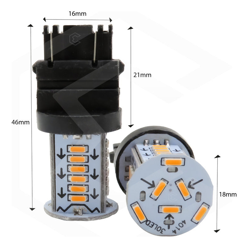 Par De Focos 1156 1157 30 Led Rotativo Estrobo Calaveras 12v