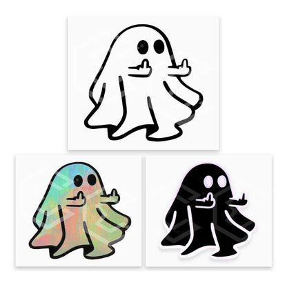 2 Calcomanía Fantasma Grosero Sticker Vinil Auto Moto 10cm